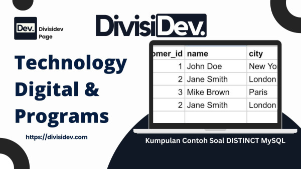 Kumpulan Contoh Soal DISTINCT MySQL dan Pembahasannya (Super Lengkap dan Mudah Dipahami)